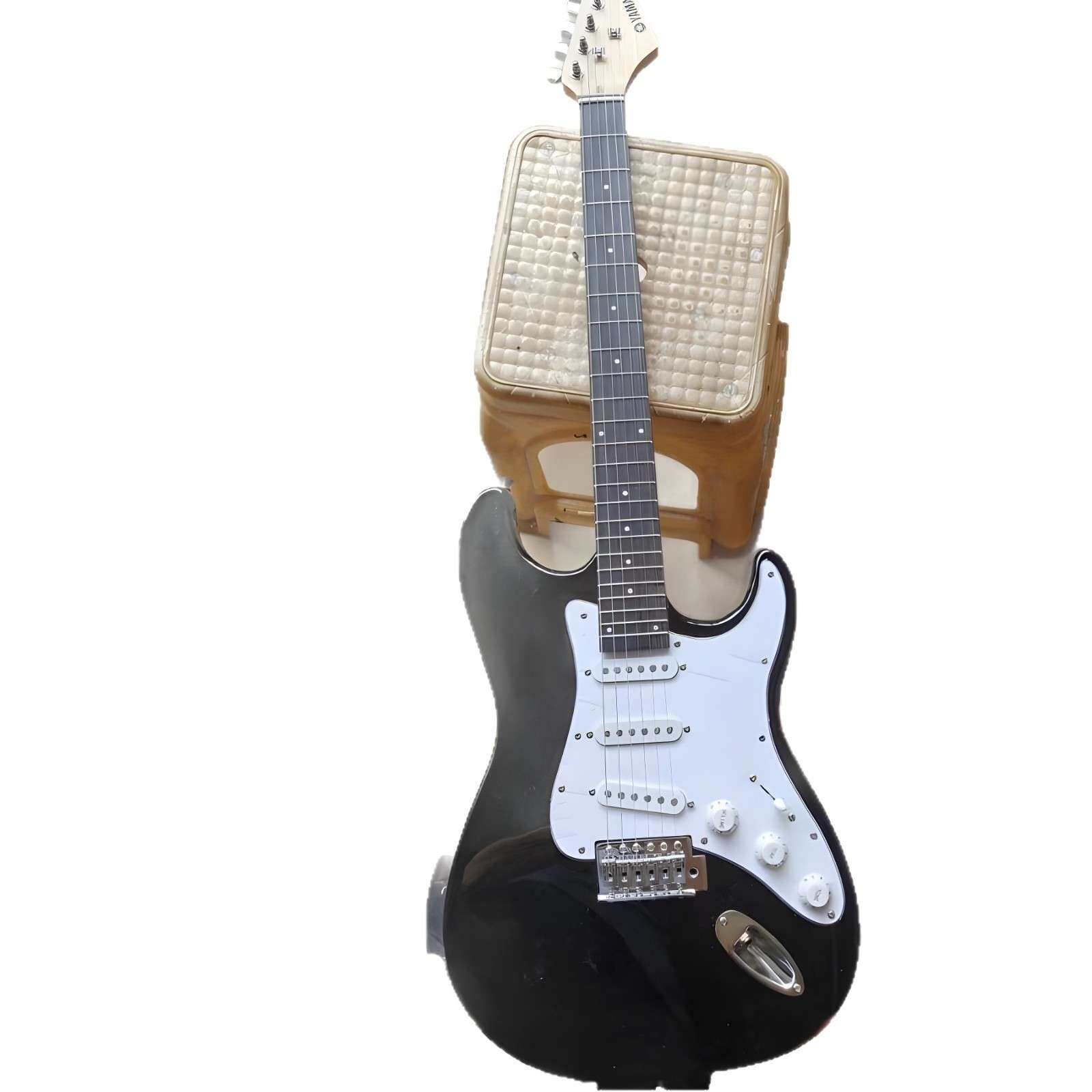 厂家 ST电吉他初学者黑白色男女生通用摇滚电音演出吉他潮流