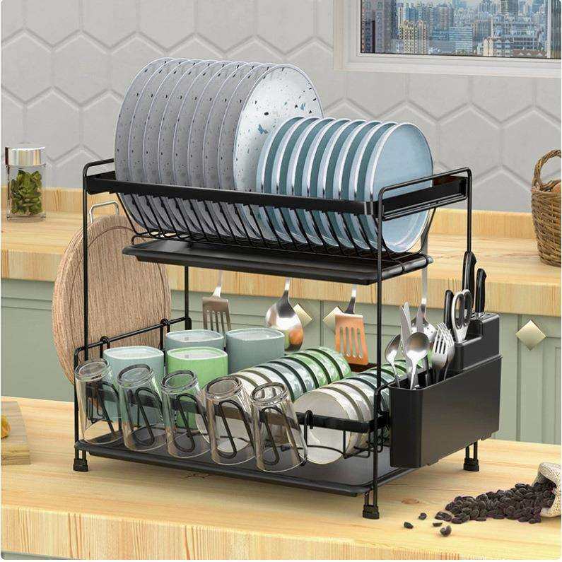 新款碗盘沥水架碗架厨房置物架沥水篮碗筷碗盘两层台面沥水置物架,鲜花速递/花卉仿真/绿植园艺,割草机/草坪机,淘宝优惠券,粉丝福利购,淘宝优惠卷