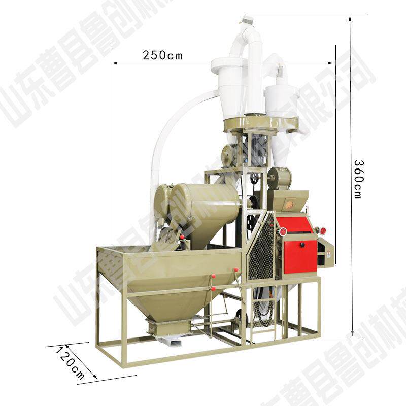 山西小麦面粉加工设备 农村磨坊全自动小麦磨面机 对辊制粉机