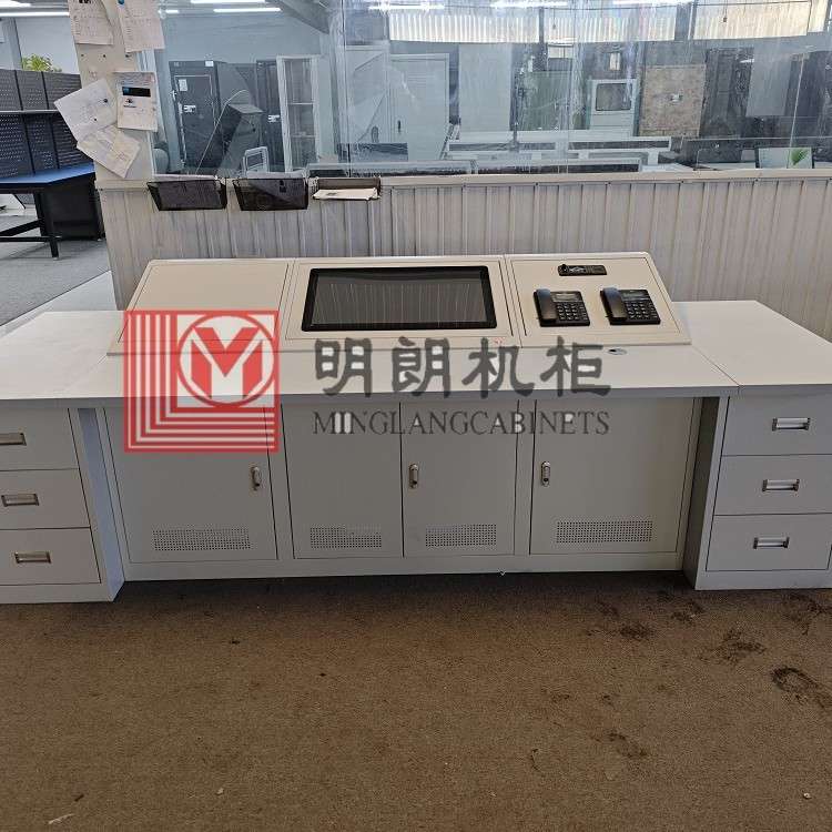 琴式斜面操作台PLC控制柜控制台触工控机设备柜摸屏电控柜体