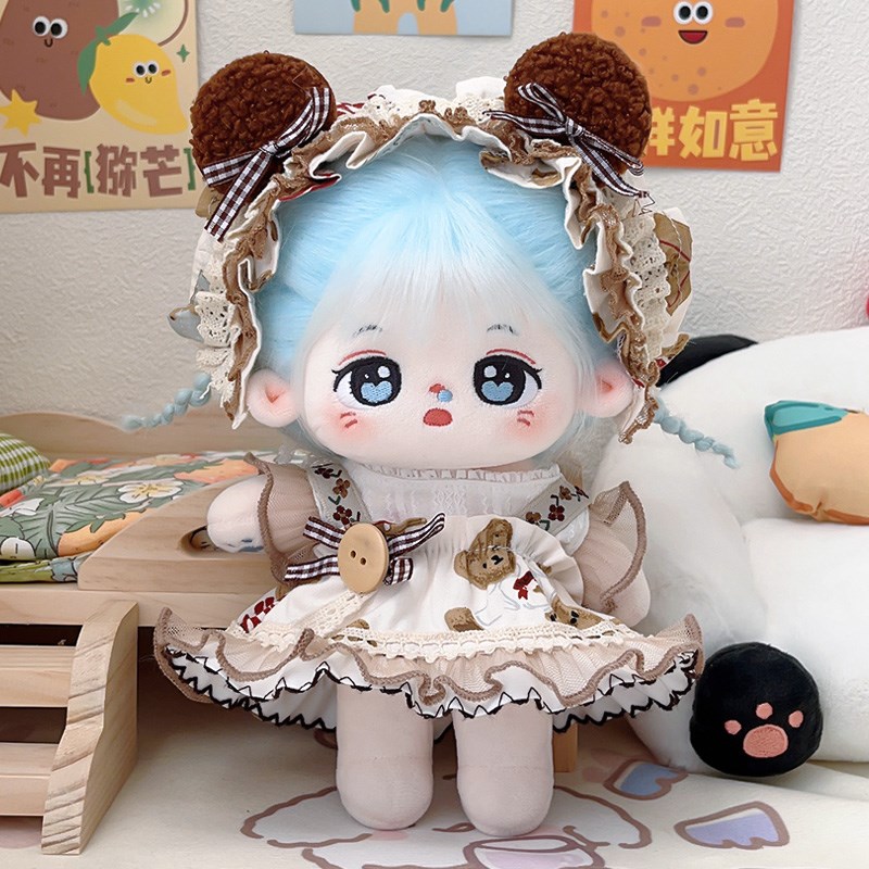 米糊棉花娃娃20cm女孩娃衣裸娃带骨架毛绒玩偶公仔送朋友礼物现货