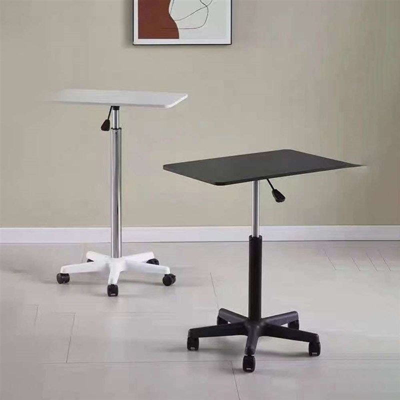 移动升降桌子带滑轮小型床边站立笔记本电脑桌工作台桌讲台板式木