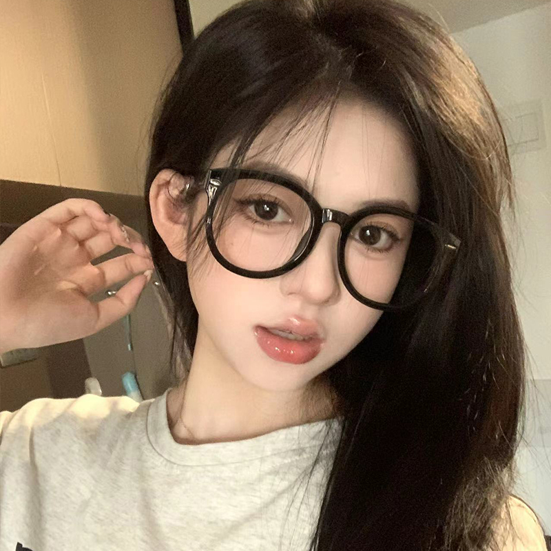 黑框素颜神器眼镜框近视可配度数女韩系散光眼睛镜框架大框显脸小