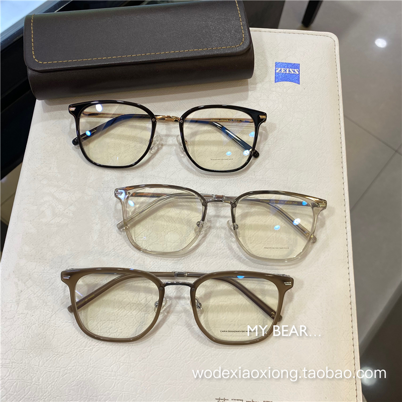 韩国品质眼镜大方框钛架超轻复古圆脸男女大脸素颜防蓝光眼镜架