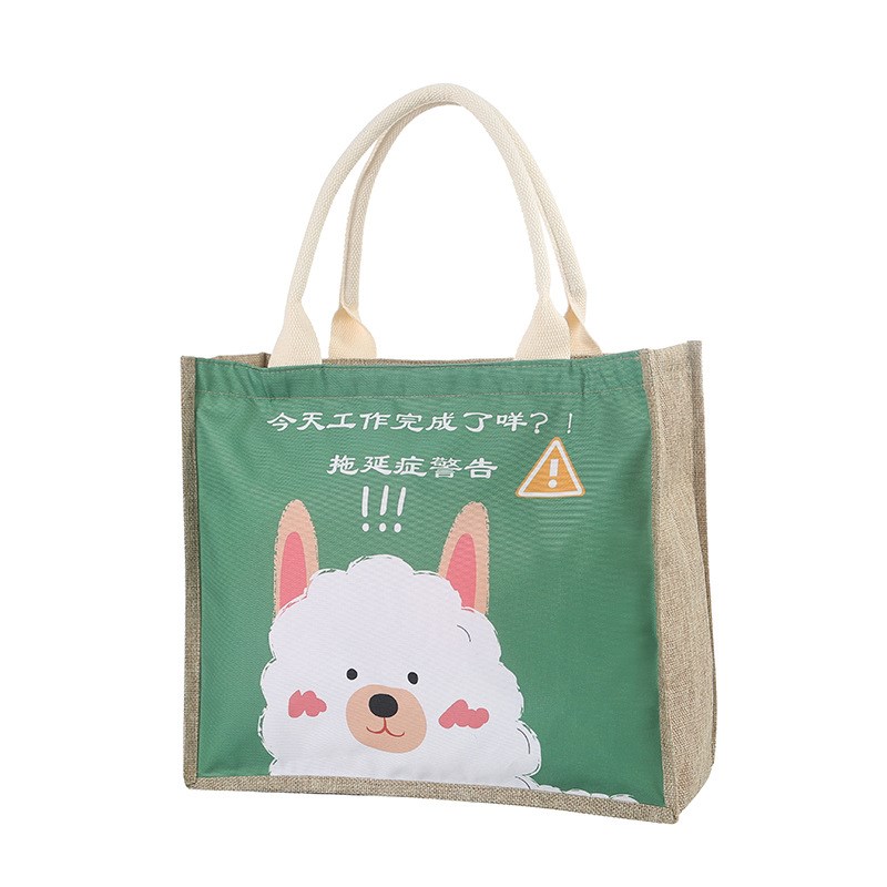 手提袋学生外出袋子 时尚文艺简约购物袋礼品袋包包帆布袋麻布袋