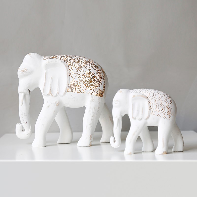 大象实木摆件创意欧式美式家居摆设客厅玄关电视柜酒柜软装饰品