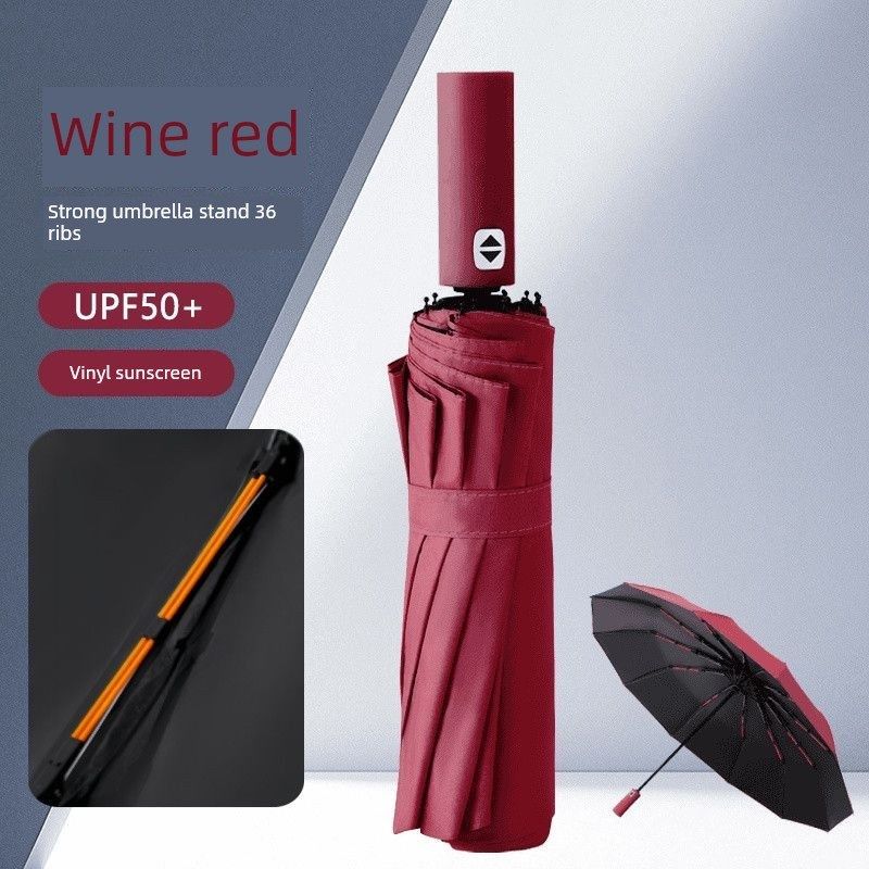 碳纤维骨架雨伞全自动12开36骨碳纤维双龙骨加固加厚加大防雨防晒,居家日用,伞套/伞筒/伞包,淘宝优惠券,粉丝福利购,淘宝优惠卷