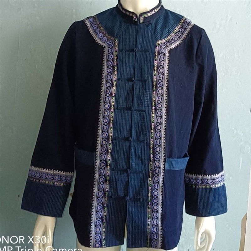 连体牛仔套装男纯棉土布男民族服装唐装中山装苗族壮族黎族少数民,男装,其他民族服装,淘宝优惠券,粉丝福利购,淘宝优惠卷