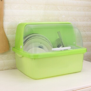 厨房放碗架沥水架置物架带盖箱碗碟架塑料翻盖碗柜碗筷盘子收纳盒