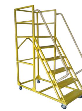 方管可拆装移动登高梯超市登高取货平台结构稳固登高梯移动上料梯