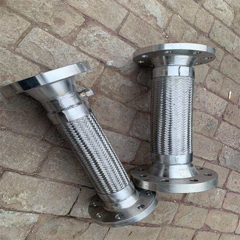 供应 316金属波纹软管法兰接头补偿器 不锈钢编织网套金属软管