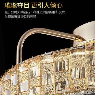 爱华朗卧室水晶风扇吸顶灯轻奢家用餐厅灯简约现代书房吸顶风扇灯