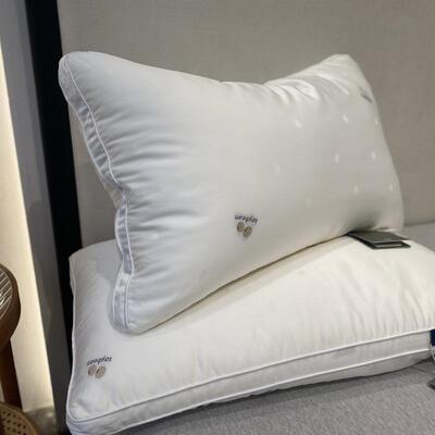 高端大豆蛋白纤维枕芯一只全棉提花单人助睡眠枕家用柔软护颈椎