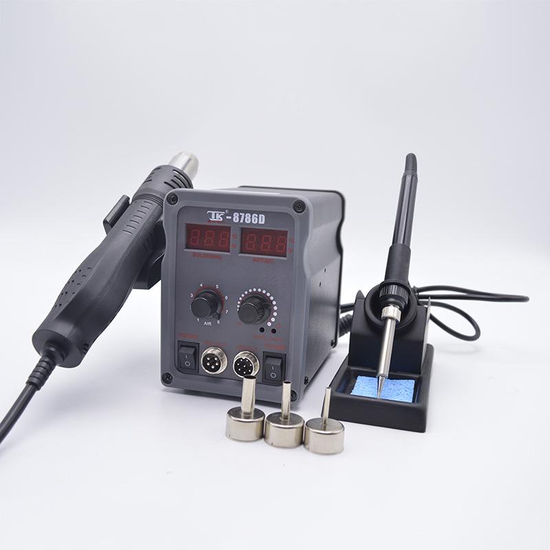 厂家供应TAIKD恒温电焊台TK-8786D二合一拆焊台柔和风500W大功率