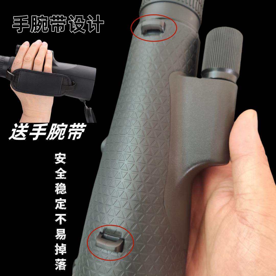 长焦变倍单筒望远镜手腕带高清高倍镜片户外镀酒红膜大物镜