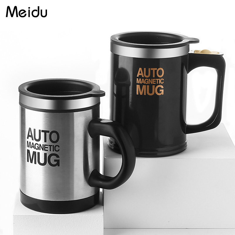 咖啡杯自动搅拌便携m 懒人水杯家用旋转磁力杯搅拌杯电池款咖啡杯