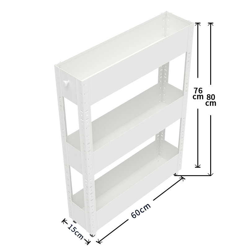 厨房夹缝车收纳置物架可移动小B推车卫生间浴室厕所缝隙储物架子