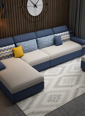 折叠坐卧客厅沙发床小户型两用懒人沙发椅BO布艺多功能储物网红款