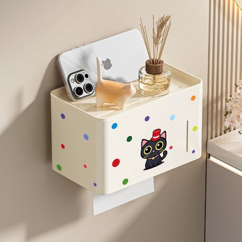 卫生间纸巾盒免打孔防水抽纸卷纸置物架厕L所壁挂卫生纸厕纸收纳