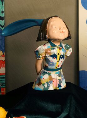 稀奇艺术摆件向京《我看到了幸福》-调色盘 雕塑桌面可爱造型摆件