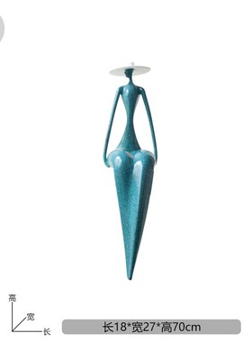 抽象艺术人物坐姿摆件售楼处玄关客厅电视柜意式T极简雕塑软装饰