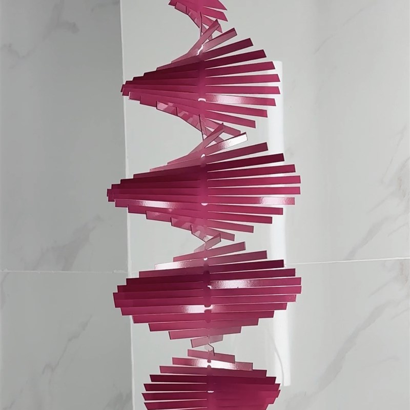 北欧3d风螺旋形旋转风铃立体挂件三d艺术和旋不S锈钢视觉挂饰风吹