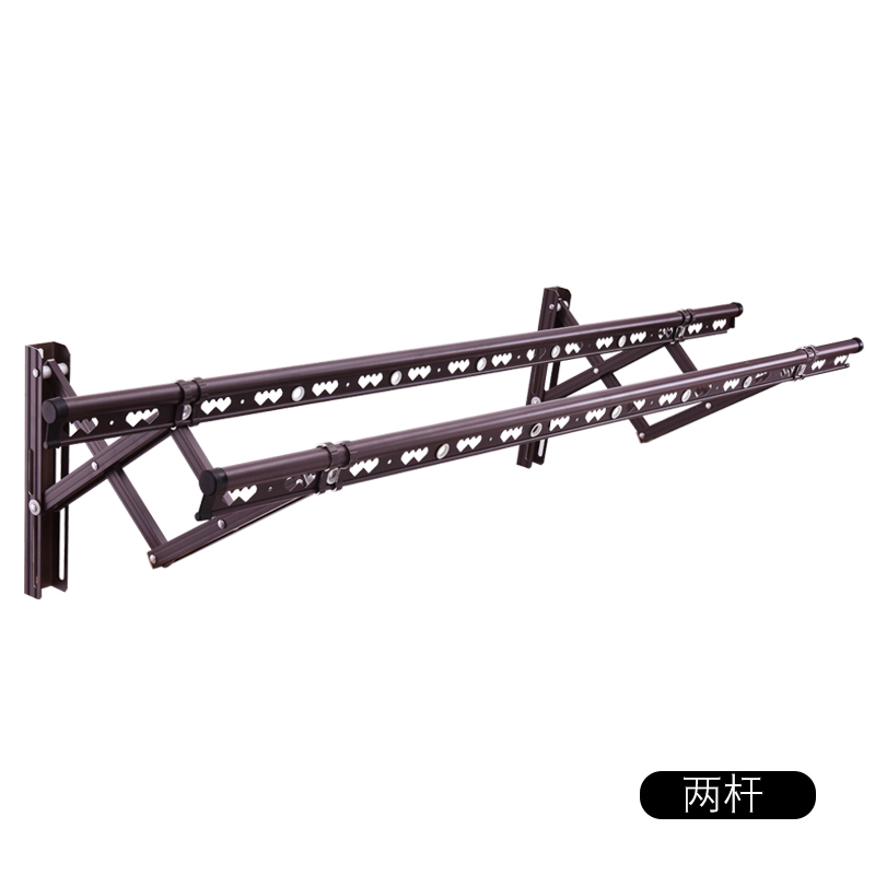 伸缩晾衣架室外墙阳台户t外推拉晒衣架铝合金晾衣杆加筋加厚凉衣