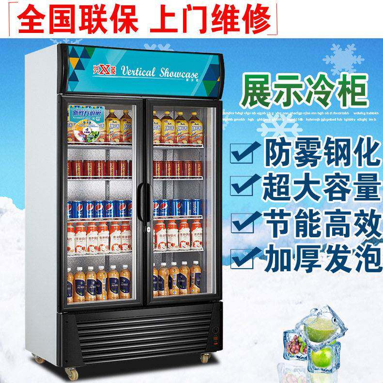 双三门展示柜商用立式蔬菜留样保鲜冷藏冰箱冰柜饮料啤酒陈列柜