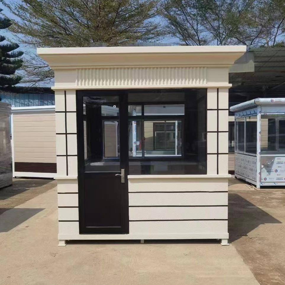 真石漆艺术岗亭钢结构岗亭送货岗亭安装门卫保安值班亭成品门岗