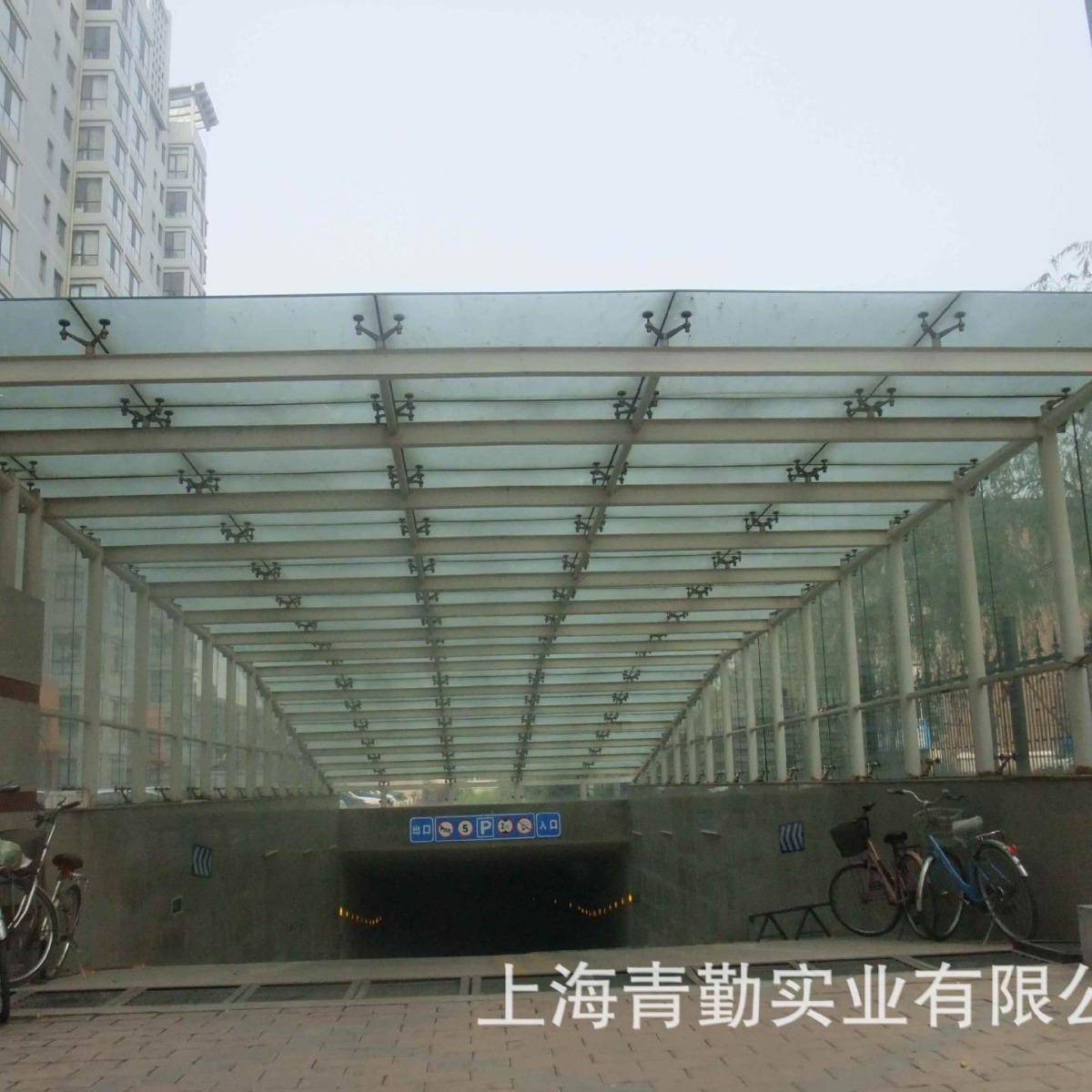 钢结构雨棚地库出路口门头玻璃雨棚地铁口