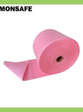 LEMONSAFE粉色吸液棉卷化学品吸附棉防酸碱溶剂吸收垫HRL03