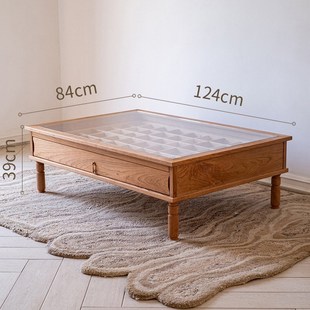 实木茶几多宝格客厅茶室中式玻璃茶D桌复古禅意收纳格轻奢储物家