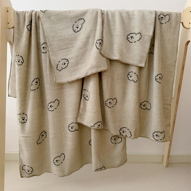 小清新吸水纳米纺滑纱亲子超柔家用浴巾毛巾度假游W泳沙滩巾两件