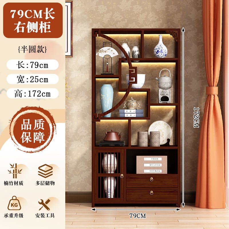 茶具置物架茶叶展示架家用v陈列架新中式博古架非实木多宝阁茶壶