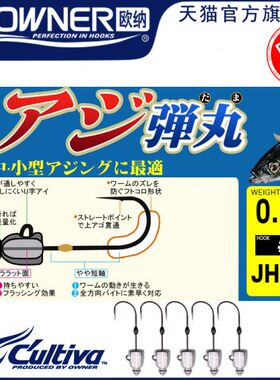 H欧铅头钩带11OW-779N小号钩 J进口条细84配重纳微物ER路亚软饵