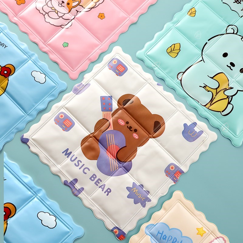 九宫格冰垫夏季降温学生冰晶坐垫汽车冰I垫卡通冰垫午睡椅垫凳子