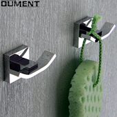 毛巾挂钩方卫生间玄关打孔 衣钩浴室纯钩 全铜衣服挂单个固定酒店