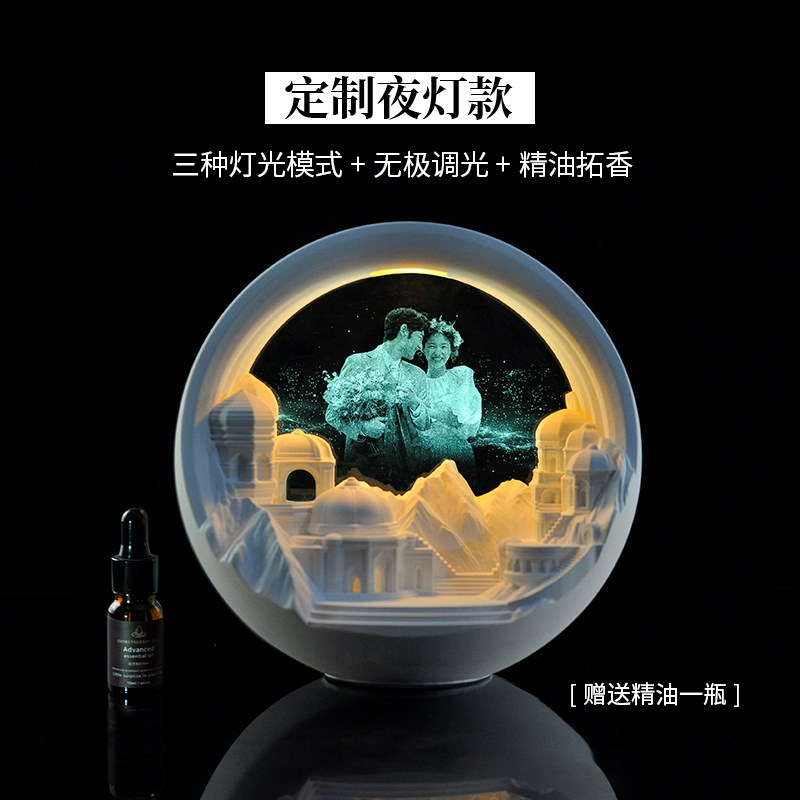 蒙德奇小夜灯香薰氛围卧室床头家居灯送女生日新T婚结婚七夕礼物