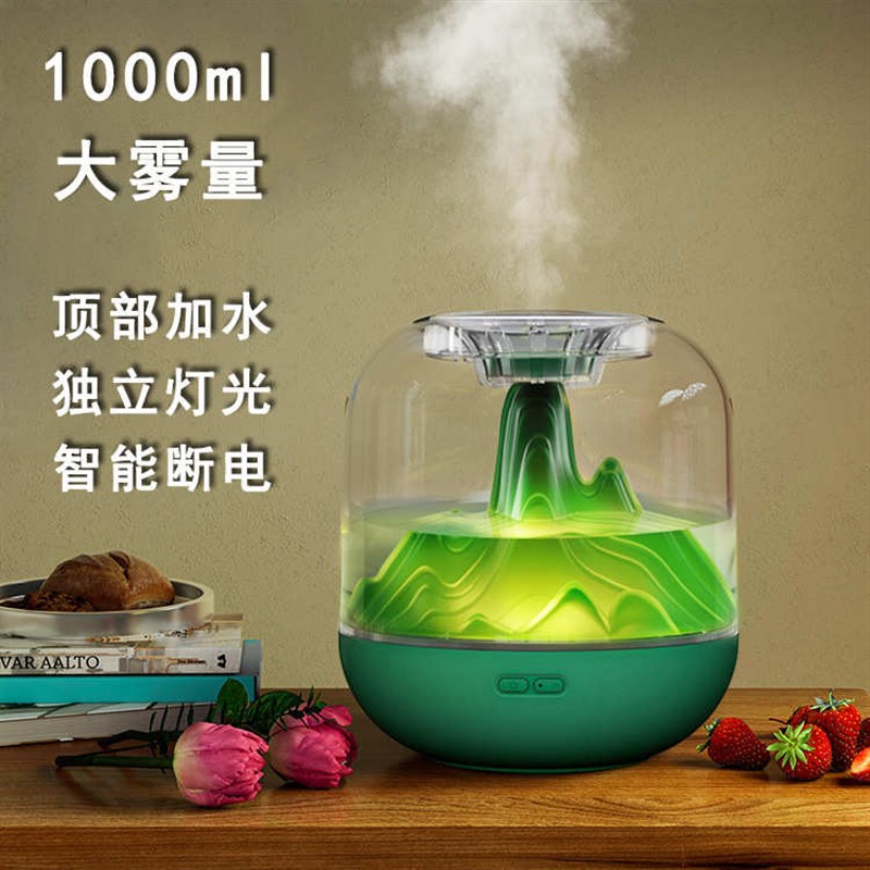 2024新款加湿器小型家用卧室办公E室大容量雾化静音氛围夜灯创意