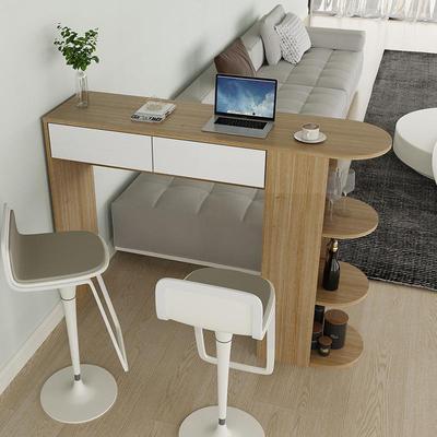 小户型吧台桌家用客餐厅靠墙玄关隔断柜厨房多功能餐桌抽屉餐边柜