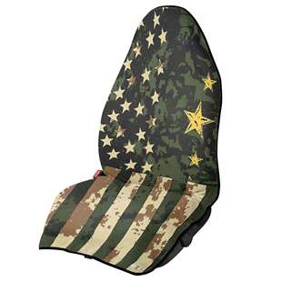 防水运动汽车座套四季星条旗印花简约汽车坐垫座椅套亚马逊