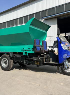 农用牵引式牧场撒粪车牛粪猪粪全自动施肥机12方双竖蛟龙抛洒车