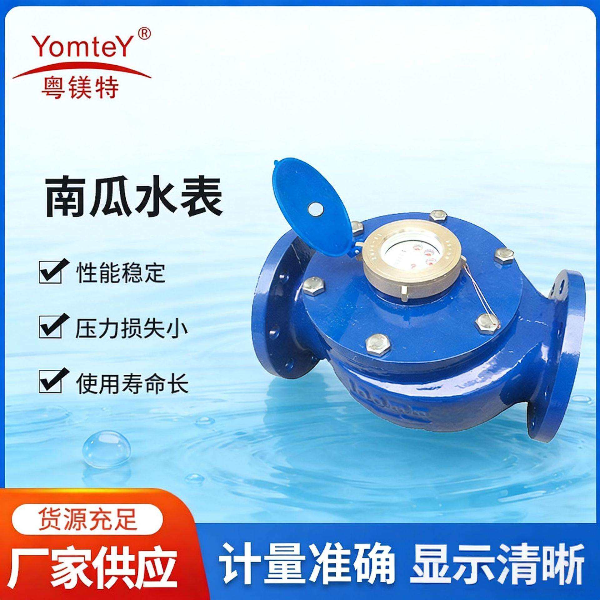 南瓜水表全液封大肚子大口径干式可拆螺翼式法兰电表水厂