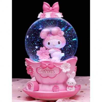 月亮公主女孩水晶球音乐盒卡通娃娃小女生女友礼品八音盒生日礼物