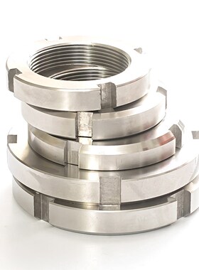 304不锈钢开槽圆螺母M64M65M68M72M75M76M80M85M90M95M100M120