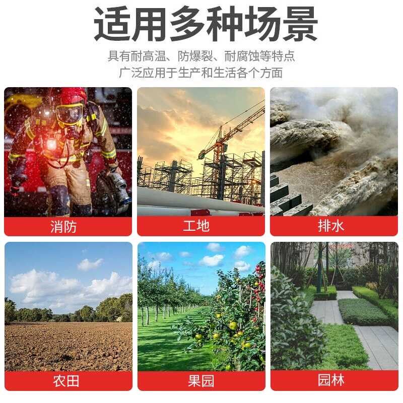 双层农用消防水带1寸2寸2.5寸3寸4寸6寸帆布编织水管高压灌溉浇地