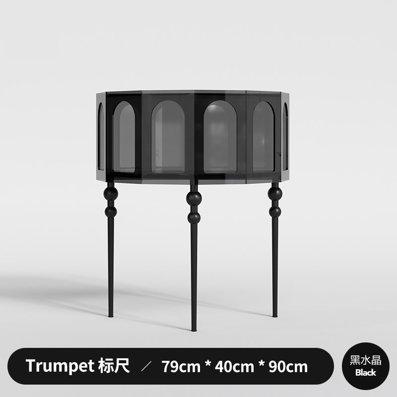 意式边柜玄关柜现代简约入户玄关台半圆装饰置物架法式Y创意玄关