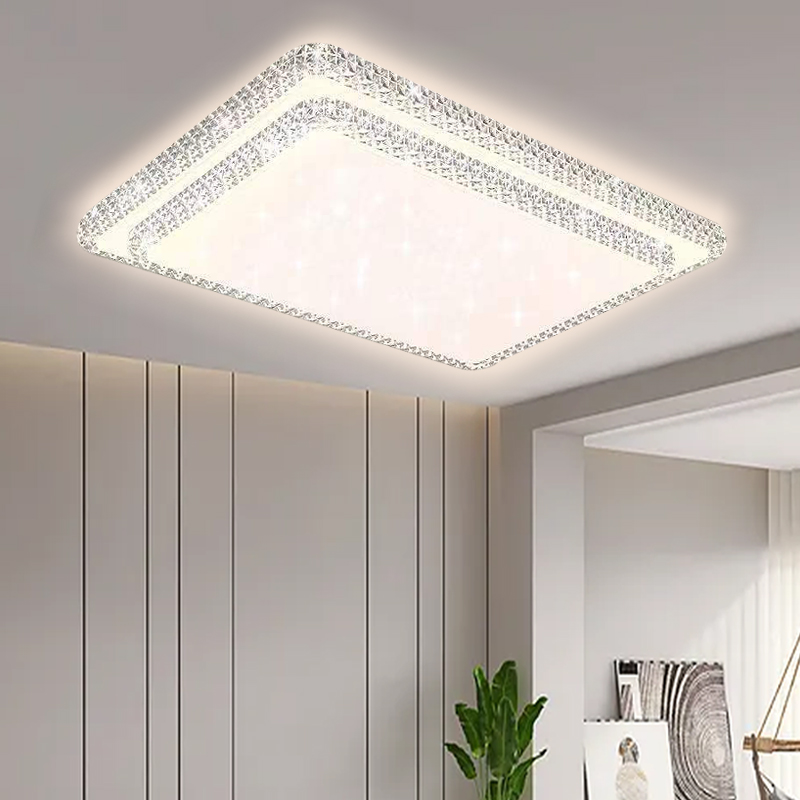 轻奢客厅大灯2025年新款吸顶灯水晶灯具现代简约大气X大厅主卧室