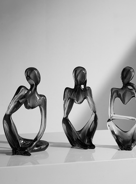 北欧抽象镂空人物摆件客r厅玄关酒柜电视柜创意轻奢家居装饰品礼