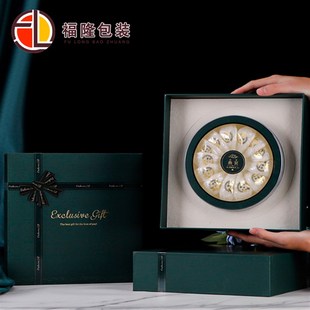 高级墨绿色燕窝包装盒高档溯源燕A窝礼品盒现代轻奢墨绿包装空盒